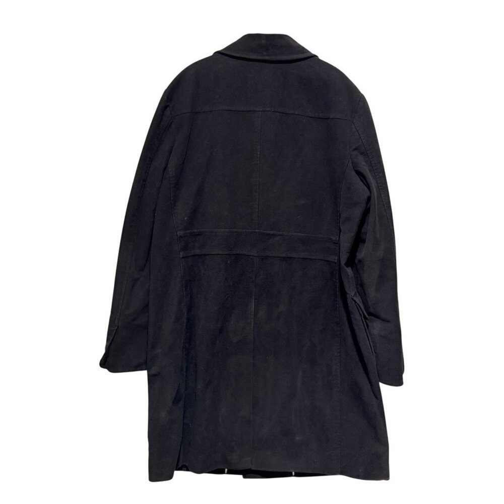 VTG GAP Y2K Womens XL Toggle Button Black Brushed Cotton Preppy Academia Coat - Picture 3 of 8